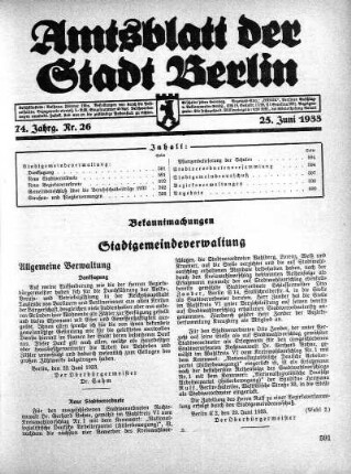 1933,26: Nr. 26, 25. Juni 1933