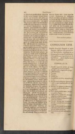 Consilium XXVI.