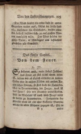 Das fünfte Kapitel. Von dem Feuer.