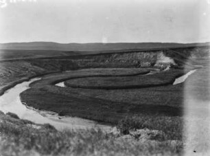 Mäander des Trout Creek : Blick auf einen Mäander des Trout Creek vor seiner Mündung in den Yellowstone River.