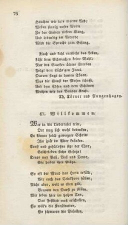 67. Willkommen