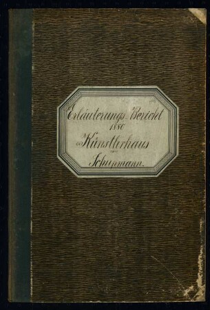 Vereinshaus der Berliner Künstler Schinkelwettbewerb 1880: Erläuterungsbericht