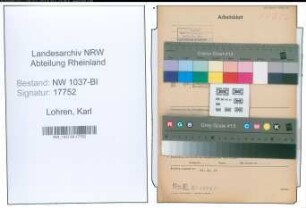 Entnazifizierung Karl Lohren , geb. 28.02.1898 (Arbeiter)