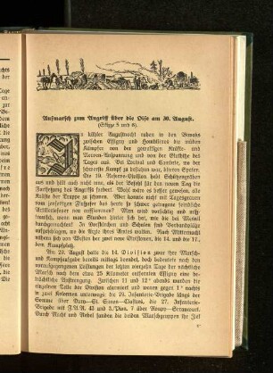 Aufmarsch zum Angriff über die Oise am 30. August.