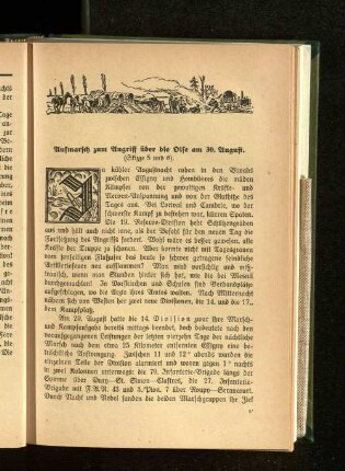 Aufmarsch zum Angriff über die Oise am 30. August.