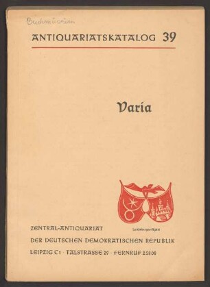 Nr. 39: Varia