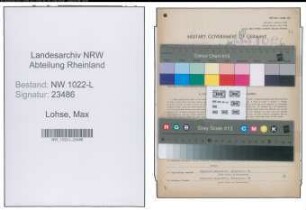 Entnazifizierung Max Lohse , geb. 04.01.1897 (Metzger)