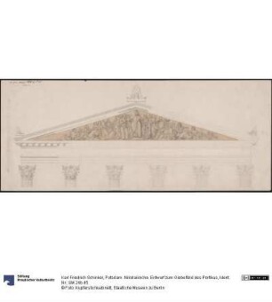 Potsdam. Nikolaikirche. Entwurf zum Giebelfeld des Portikus