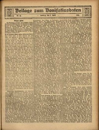 Ausgabe vom Sonntag, den 05. April 1914.