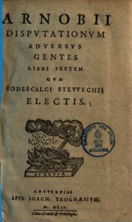 Arnobii Disputationum adversus gentes libri septem