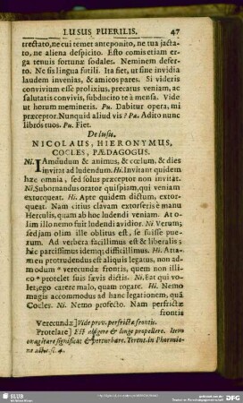 [Lusus puerilis]