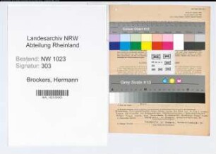 Entnazifizierung Hermann Brockers , geb. 08.03.1897 (Vollziehungsbeamter)