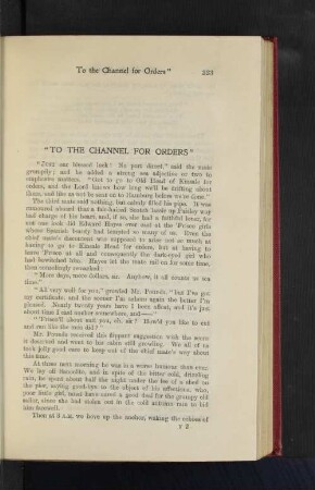 "To the Channel for Orders".