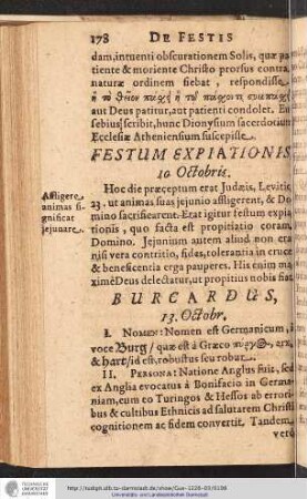 Burcardus, 13. Octobr.
