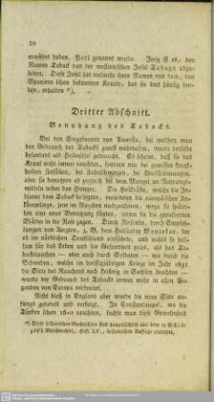 Dritter Abschnitt. Benutzung des Tabacks