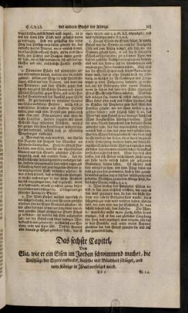 213-219, Das sechste Capitel