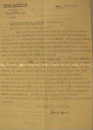 Schreiben einer norwegischen Institution zur Erforschung der Namensgebung auf den norwegischen Inseln im Nordpolarmeer an Walter Degen; Oslo, Januar 1938