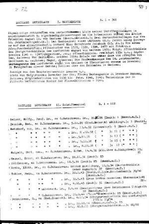 Nachlaß Dutschmann