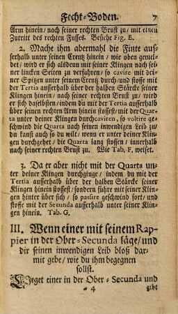 Der geöffnete Fecht-Boden : auf welchen durch kurtz gefaste Regeln gute Anleitung zum rechten Fundament der Fecht-Kunst gegeben und gewiesen wird