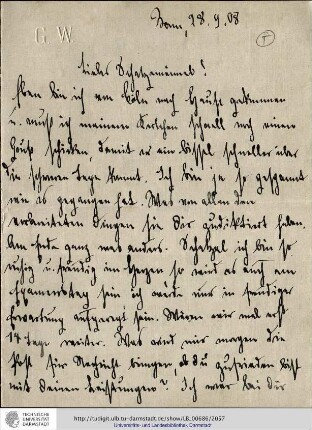 Brief vom 28.09.1908