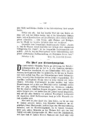 Ein Wort zum Kleinwohnungsbau
