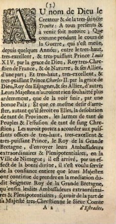Traité de la paix entre la France et l'Espagne : Nimegue le 17 Sept. 1678