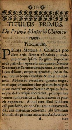 Institutiones Chimicae Prodromae, i.e. Joannis Joachimi Becheri Spirensis Mathematicae Et Medicinae Doctoris. Oedipus Chimicus Obscuriorum Terminorum & Principorum Chimicorum, Mysteria aperiens & resolvens : Opusculum, omnibus Medicinae & Chimiae Studiosis, lectu perquam utile & necessarium