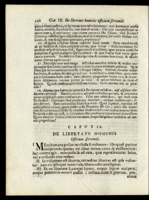 Caput IX. De Libertate Hominis Officium servandi