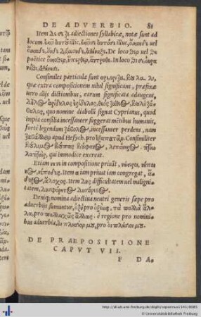 De Praepositione Cap. VII.