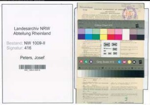 Entnazifizierung Josef Peters , geb. 19.10.1902 (Postschaffner)