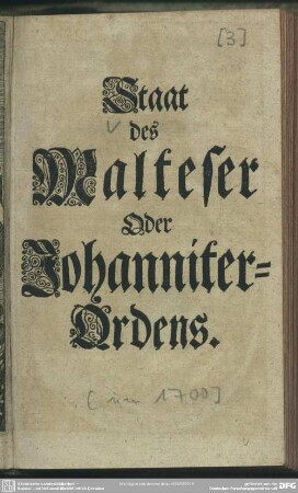 Staat des Malteser Oder Johanniter-Ordens