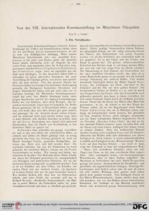 Von der VIII. Internationalen Kunstausstellung im Münchener Glaspalast, 1, Die Nordländer