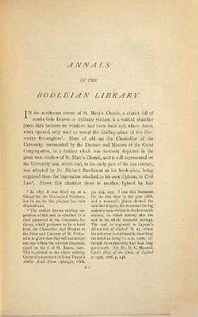 Annals of the Bodleian Library Oxford : With a notice of the earlier library of the univ.