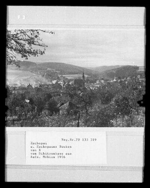 Zschopau und Zschopauer Becken von Norden, vom Schützenhaus aus