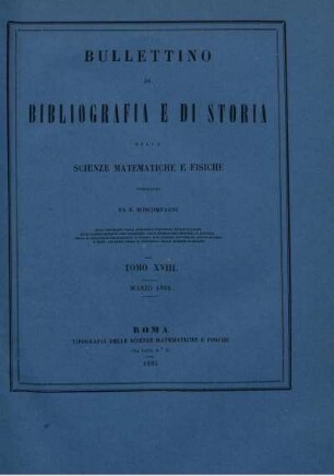 Tomo XVIII. Marzo 1885.