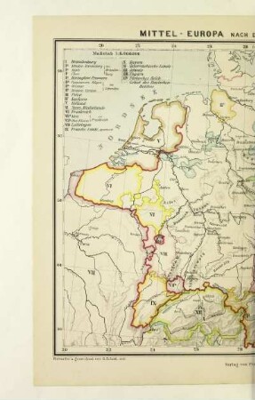 Mittel-Europa nach dem westfälischen Frieden 1648