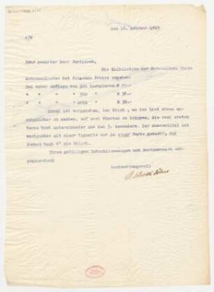 Brief an Julius Burghold : 16.02.1915