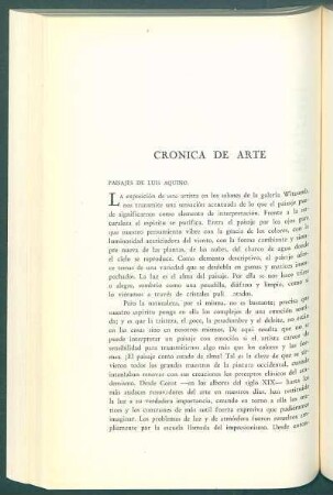Crónica de arte