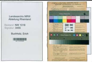 Entnazifizierung Erich Buchholz , geb. 20.09.1908 (Spediteur)