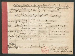 Magnificat; Coro, strings, org; Es-Dur