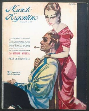 [La mujer de rojo y el hombre que fuma] [Dibujo]