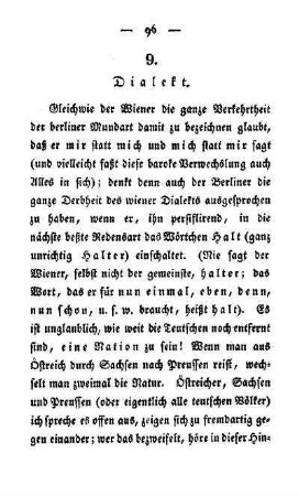 9. Dialekt
