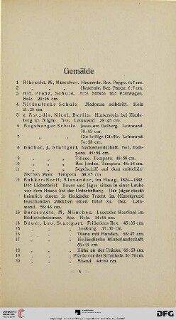 Gemälde (Nr. 1-250)