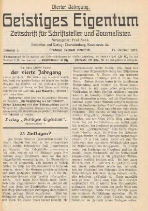 Nummer 2 (15. Oktober 1907)