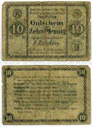 Notgeldschein der Amtshauptmannschaft Rochlitz