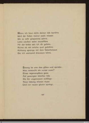 Wenn ich heut nicht deinen leib berühre : [SW III: keine Sigle]; [SW III, S. 86/144]