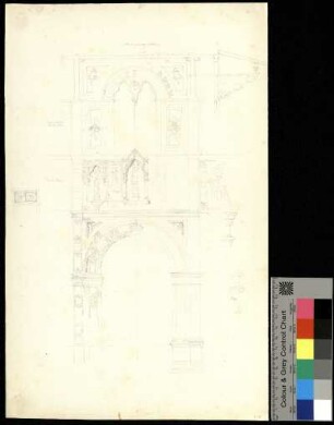 Wandaufriss einer italienischen Kirche