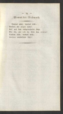 Wonne der Wehmuth.