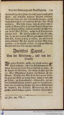 XII. Von der Abtödtung, und von der Demuth.