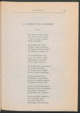 La niña y el colibri